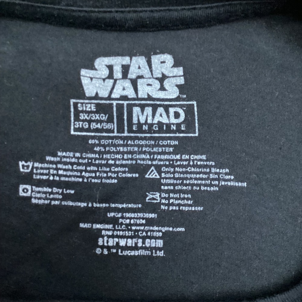 Star Wars The Mandalorian Grogu This Is The Way Graphic T-Shirt Mens 3XL Black - Picture 3 of 6